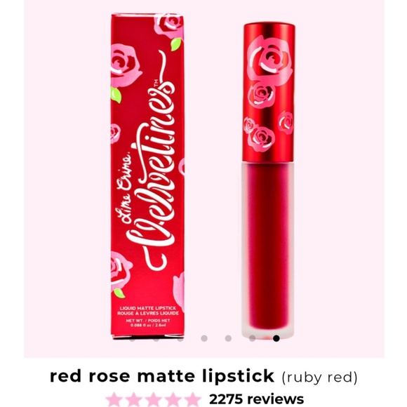 🆕️RED ROSE Lime Crime Velvetine Liq Lip NWT - Picture 3 of 8